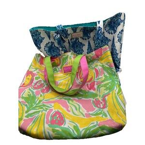 Lilly Pulitzer for Estee Lauder Set of 2 Totes
